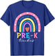 Teach Love Inspire Pre-K Teacher Cute Rainbow First Day Men Women Girls Kids T-Shirt - T-Shirt | Royal