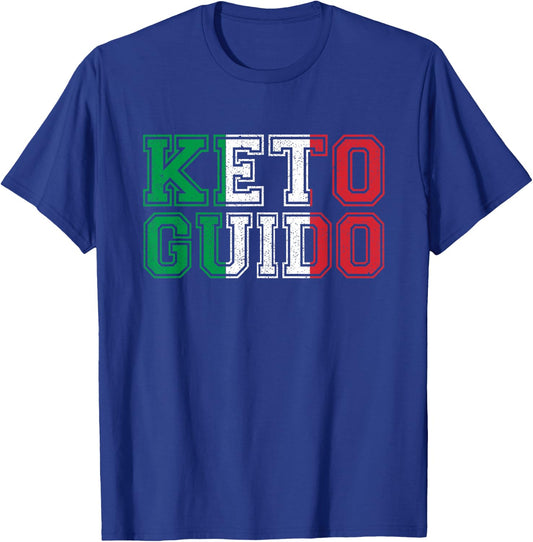Keto Guido Italian Ketogenic Diet Italy Flag Gift Guidos T-Shirt - T-Shirt | Royal