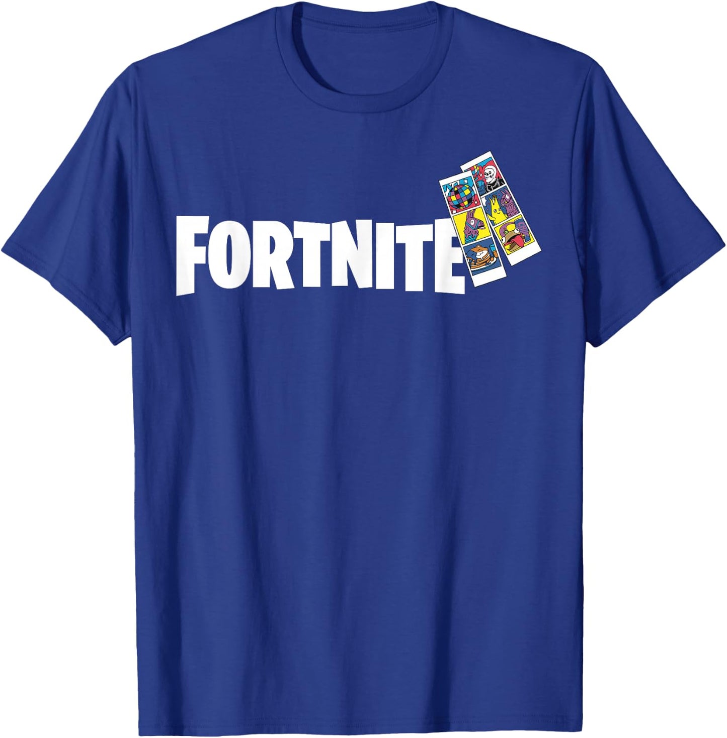 Fortnite Photo Strip & Logo T-Shirt - T-Shirt | Royal