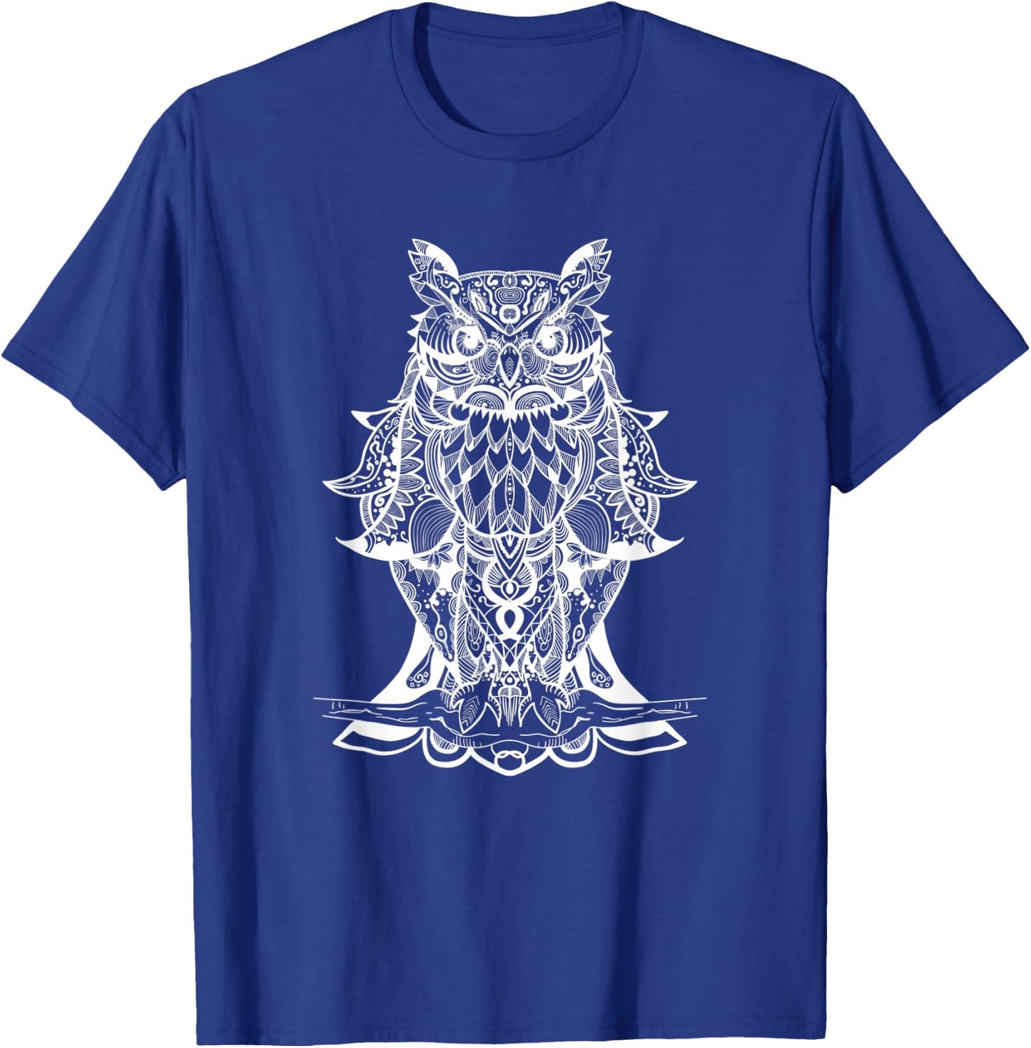 Geometric Owl - Sacred Geometric Mandala Animal T-Shirt - T-Shirt | Royal