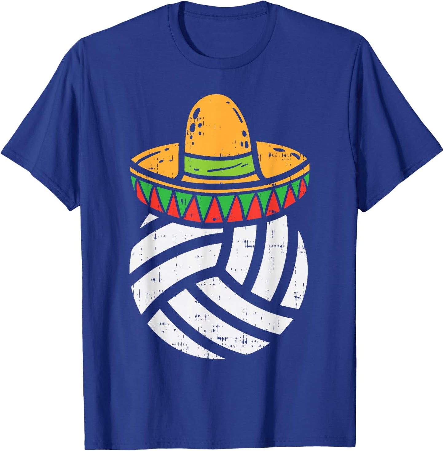 Volleyball Sombrero Cinco De Mayo Fiesta Sport Mexican T-Shirt - T-Shirt | Royal
