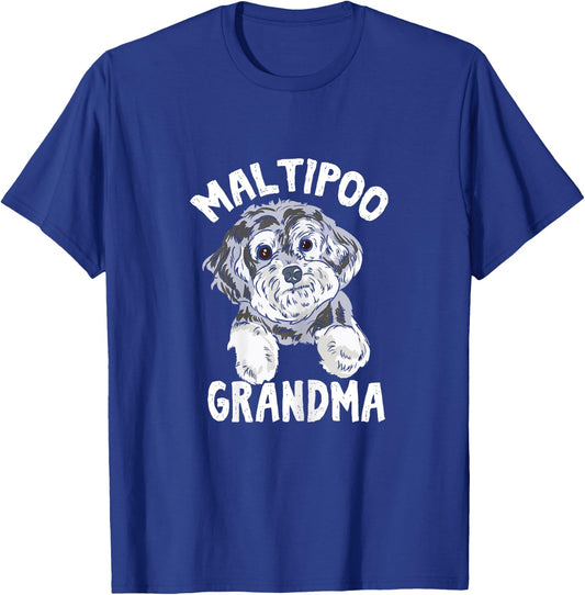 Maltipoo Grandma - Maltese Poodle Dog Granny Maltipoo Puppy Women T-Shirt - T-Shirt | Royal