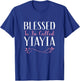 Blessed To Be Called YiaYia Grandma Cute Cool Yia-Yia T-Shirt - T-Shirt | Royal