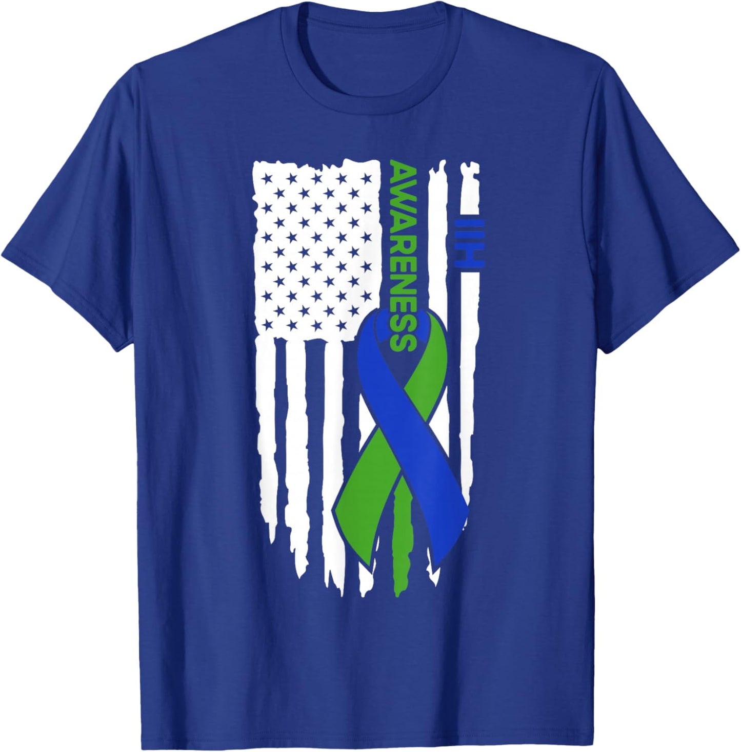IIH Awareness Flag IIH Awareness T-Shirt - T-Shirt | Royal