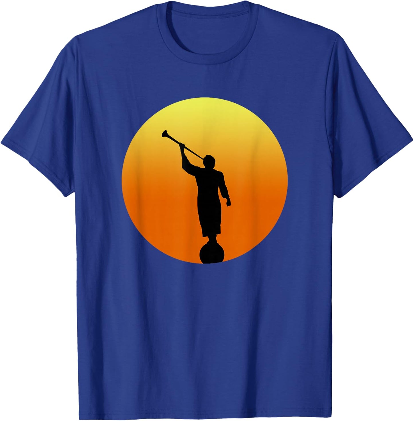 Mormon Angel Moroni at Sunset T-Shirt - T-Shirt | Royal
