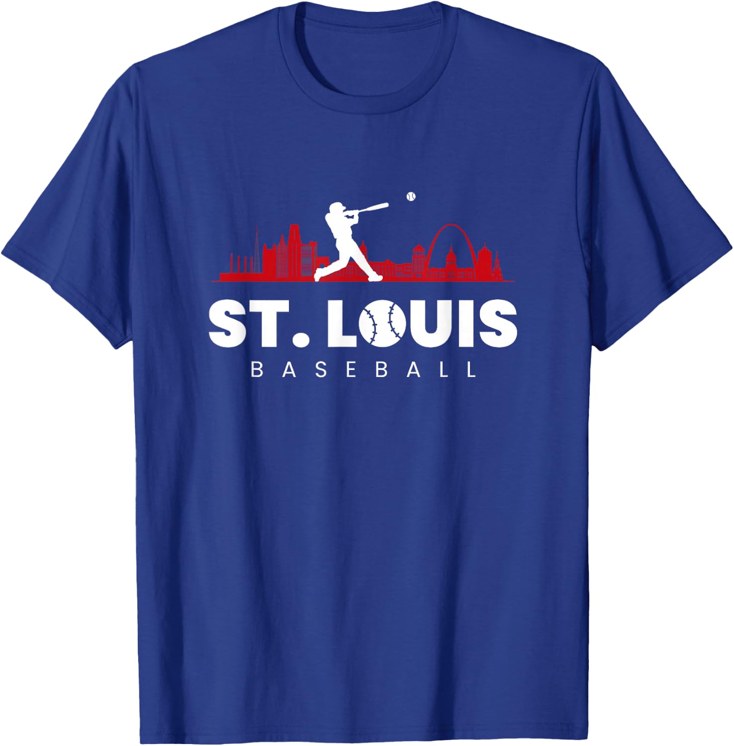 St Louis Baseball Vintage Minimalist Retro Baseball Lover T-Shirt - T-Shirt | Royal