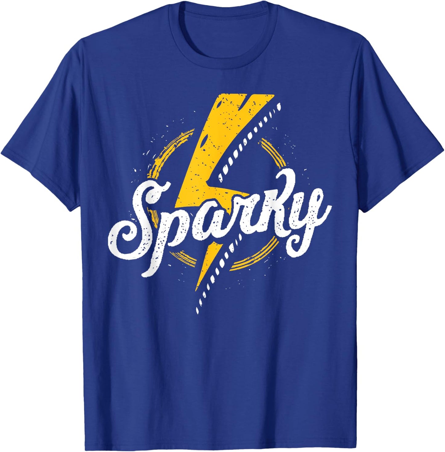 Sparky Electrician Funny Lineman Dad Retro Vintage Gifts Men T-Shirt - T-Shirt | Royal