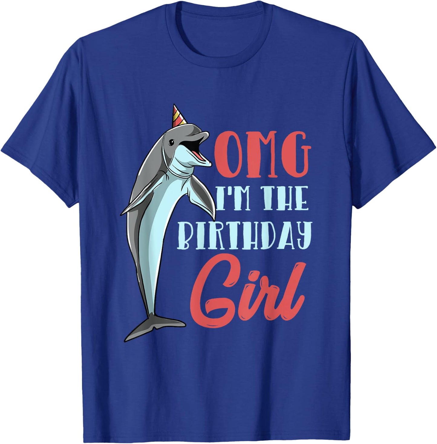 Dolphin Birthday Women Cute Dolphin Girl T-Shirt - T-Shirt | Royal