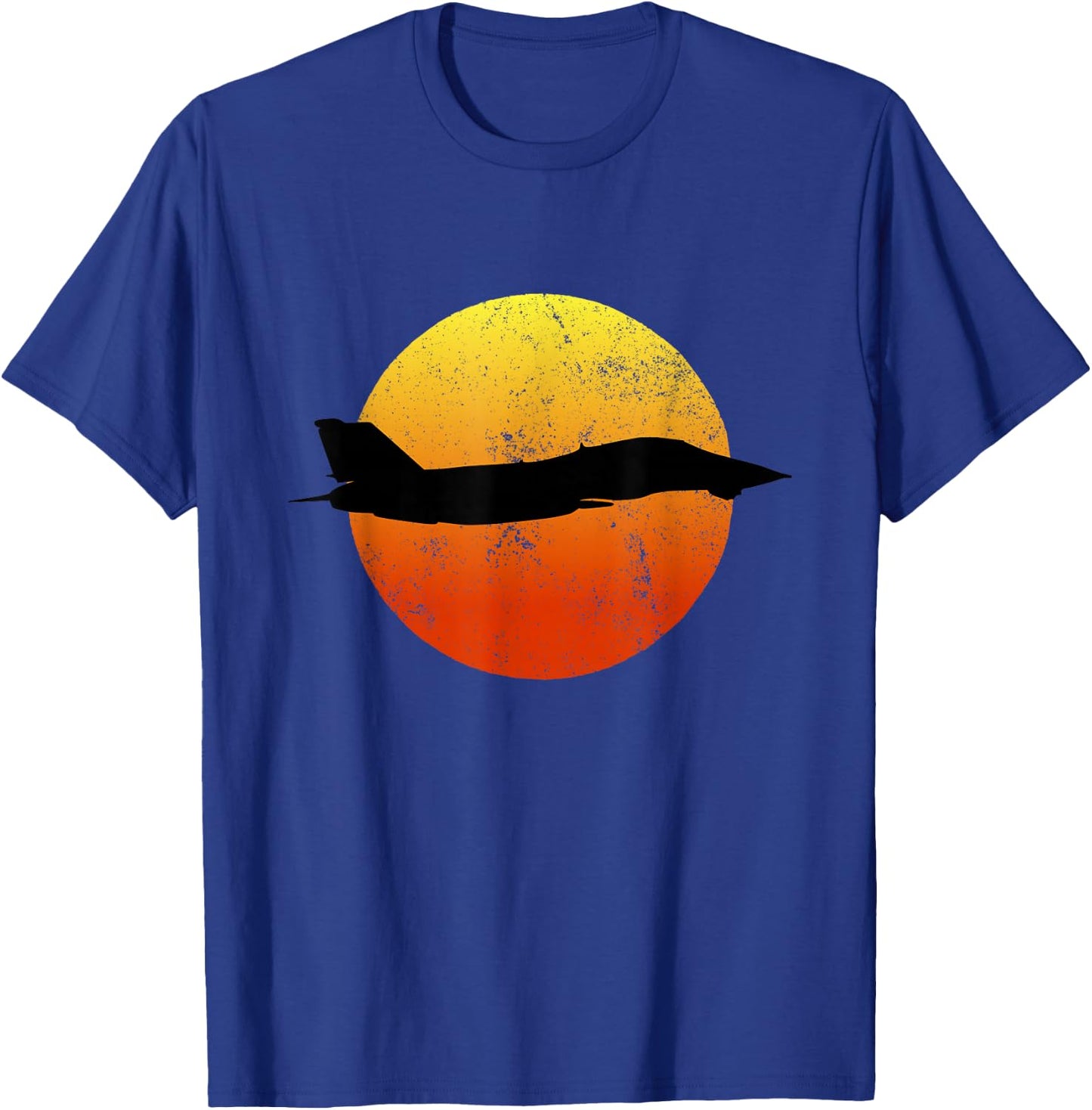 F-14 Tomcat Silhouette Retro Sunset Military Jet Flying F14 T-Shirt - T-Shirt | Royal