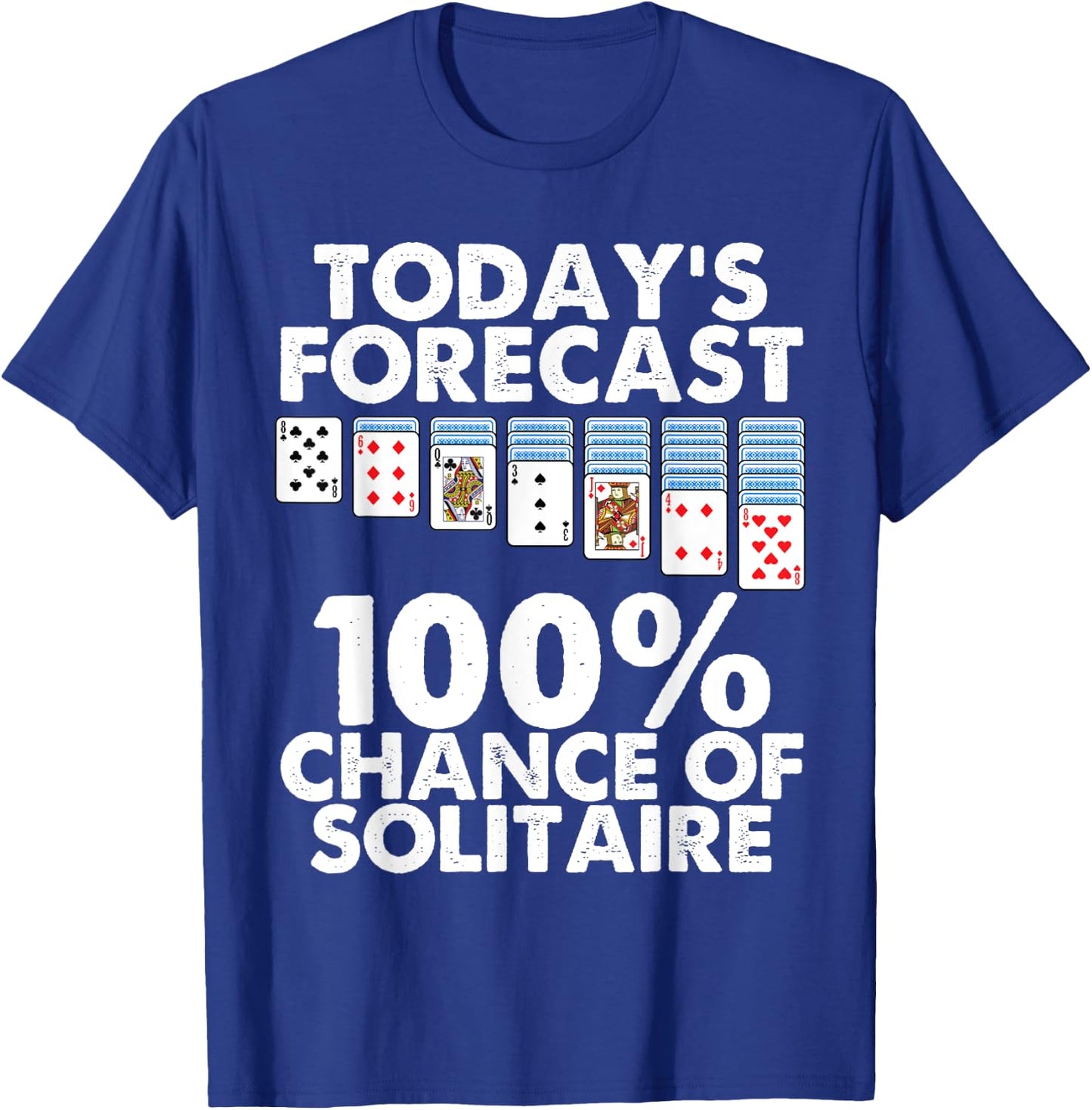 Funny Solitaire Gift Men Women Cool Card Game Lover Players T-Shirt - T-Shirt | Royal
