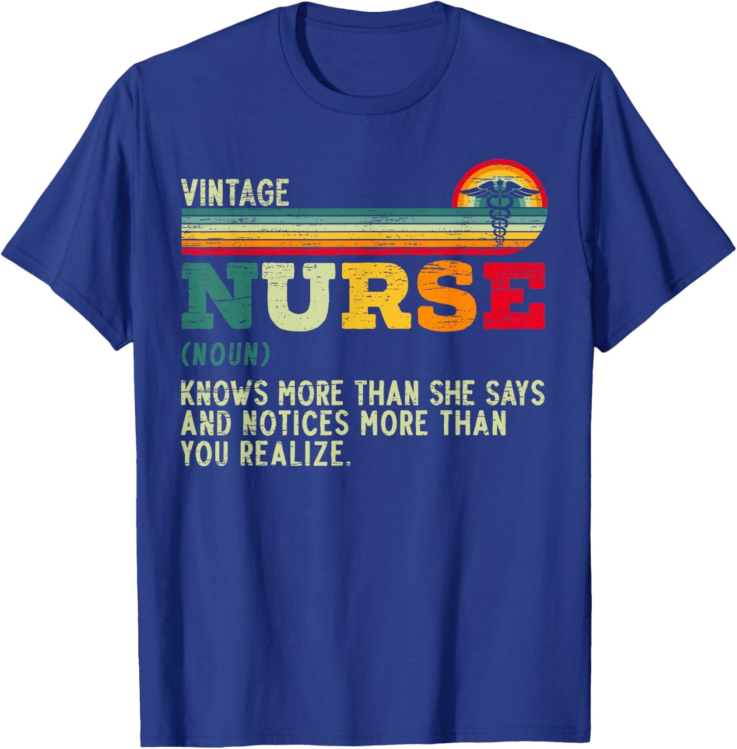 Vintage Nurse Definition Hospital Medical Registered Nursing T-Shirt - T-Shirt | Royal