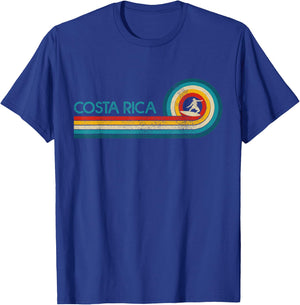 Costa Rica Vintage Surfer Souvenir Surf T-Shirt - T-Shirt | Royal
