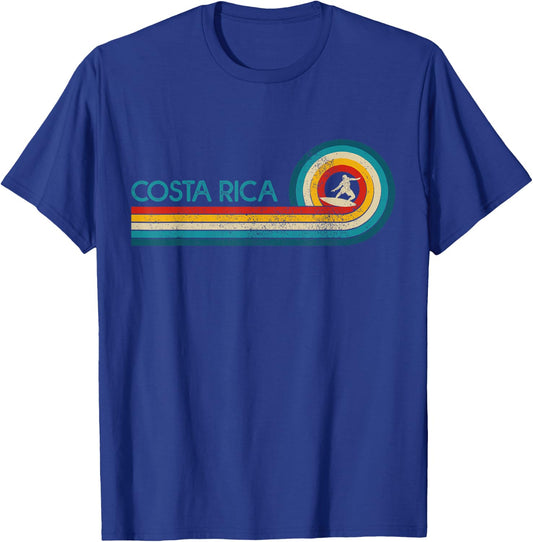 Costa Rica Vintage Surfer Souvenir Surf T-Shirt - T-Shirt | Royal