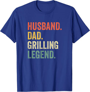 Grilling BBQ Father Funny Husband Grill Dad Legend T-Shirt - T-Shirt | Royal