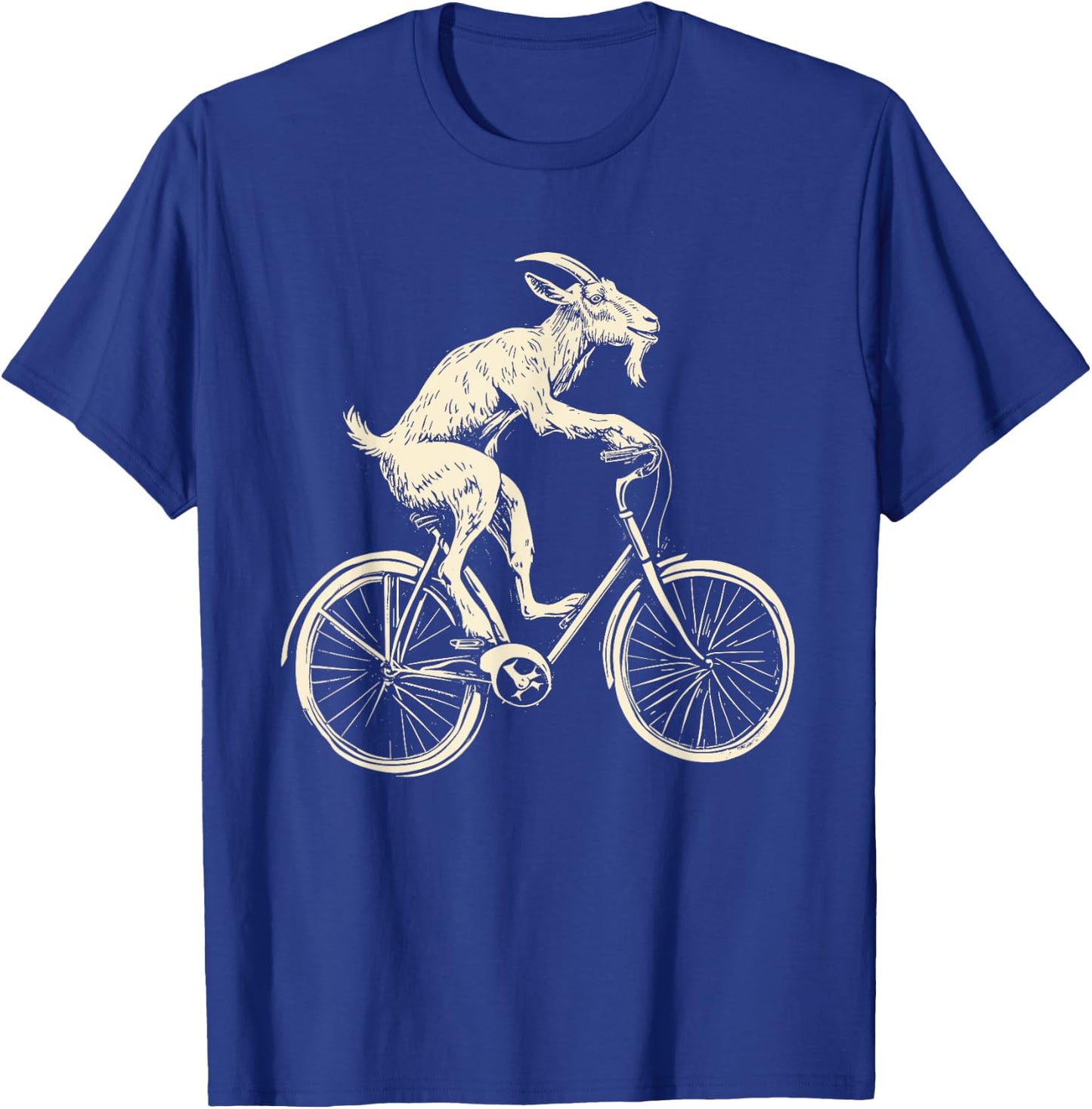 Goat Mountain Bike MTB Cycling Bicycle Cyclist Funny T-Shirt - T-Shirt | Royal