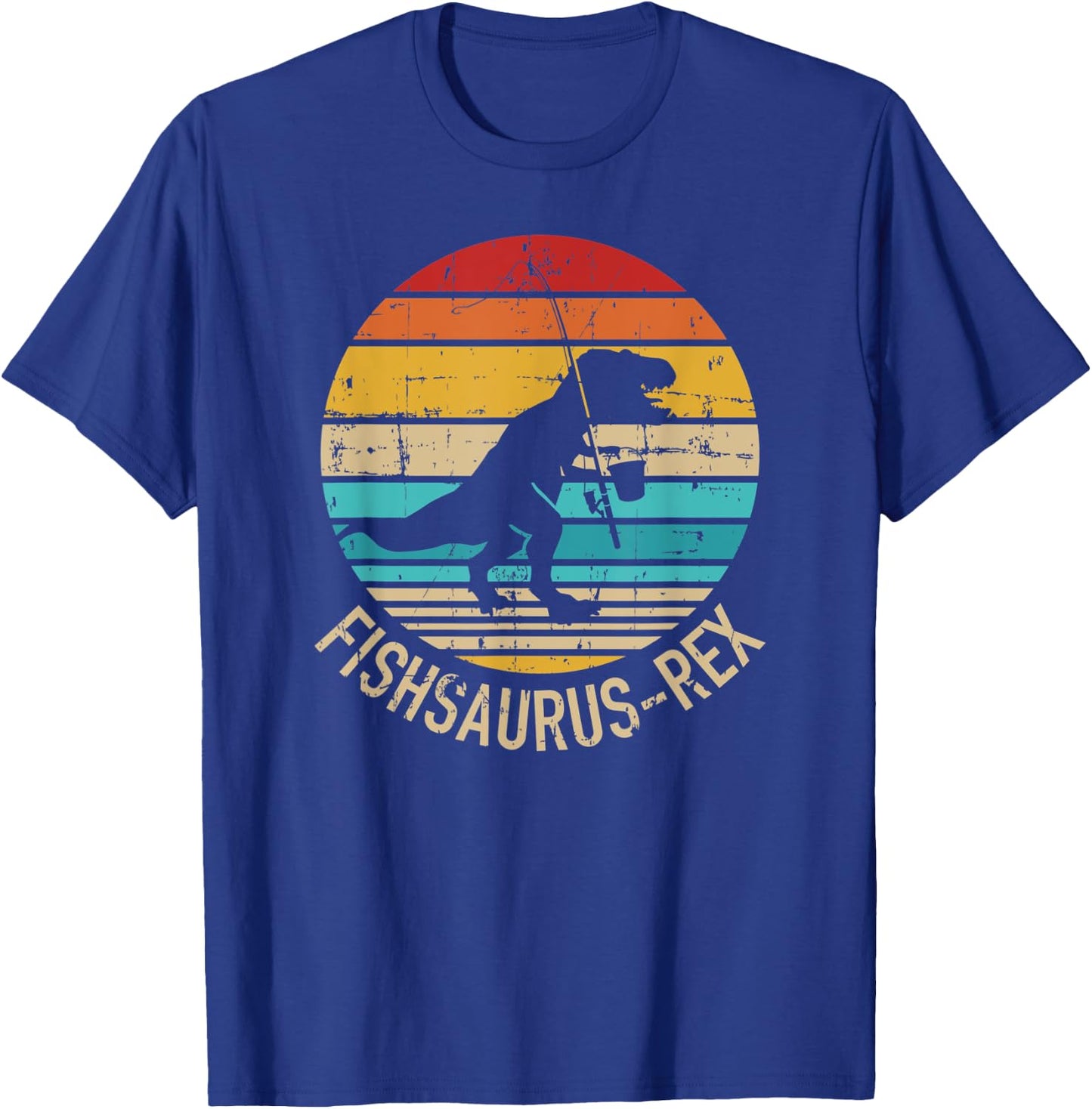 Fishing Fishsaurus-Rex T-Shirt - T-Shirt | Royal