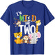 I'm Wild and Two Zoo Theme Birthday Safari Jungle Animals T-Shirt - T-Shirt | Royal