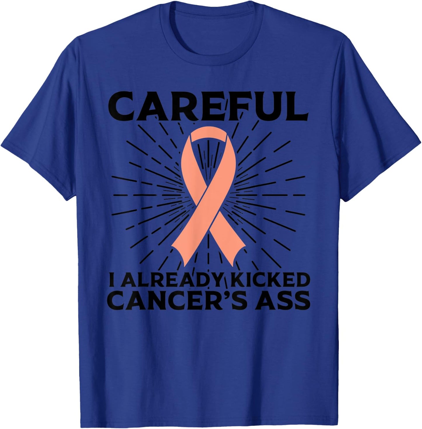 Funny Uterine Cancer Awareness Gift Mom Survivors T-Shirt - T-Shirt | Royal