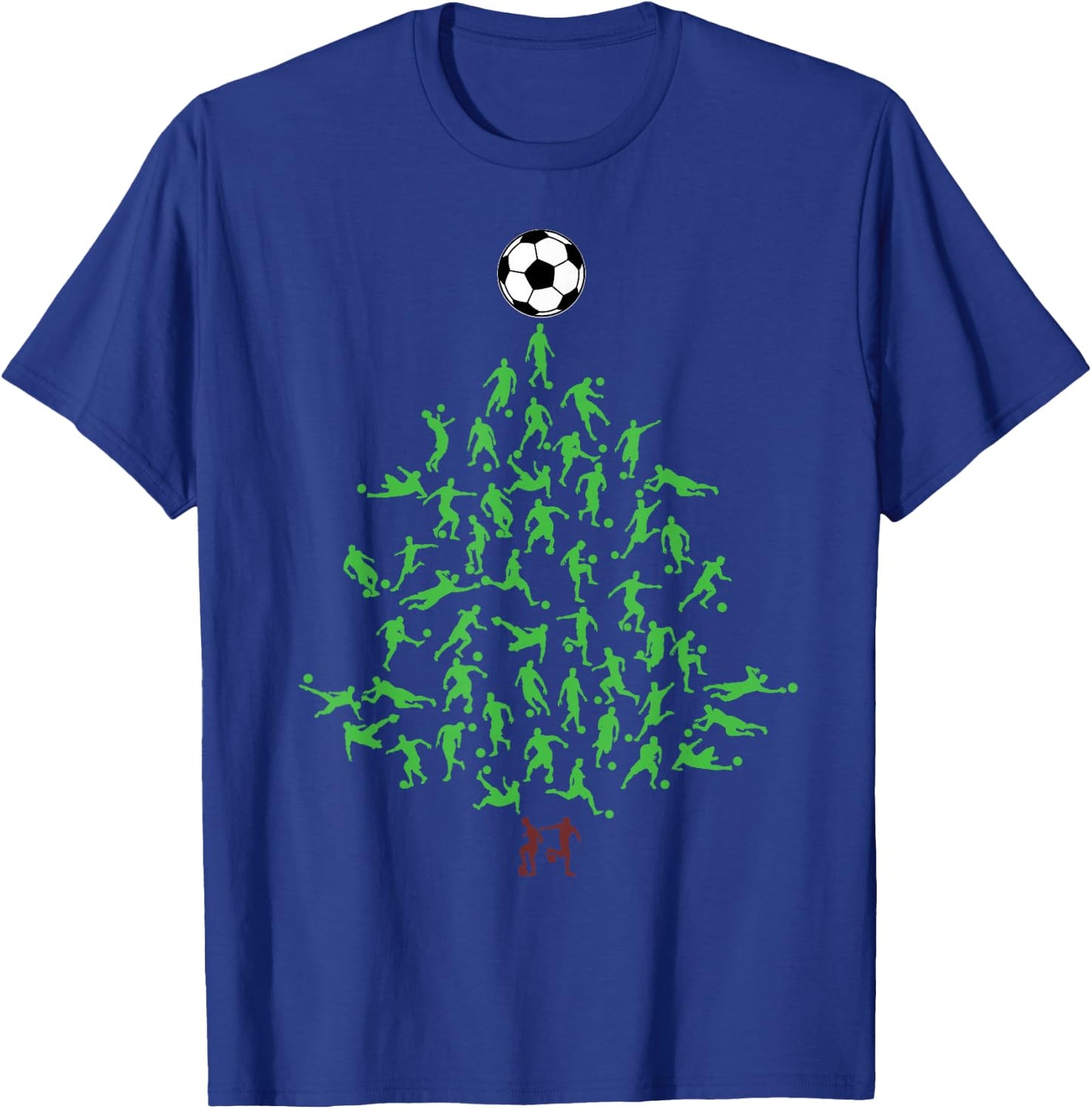 Soccer Player Christmas Tree Xmas, Soccer Christmas T-Shirt - T-Shirt | Royal