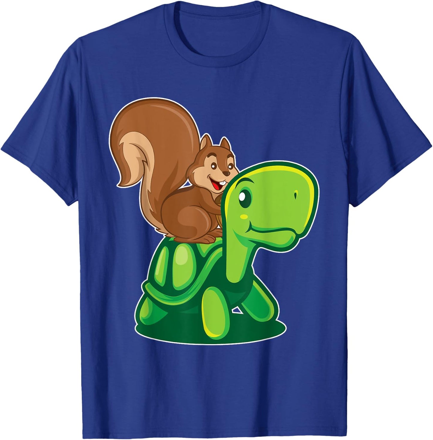 Squirrel Riding A Turtle Squirrel T-Shirt - T-Shirt | Royal