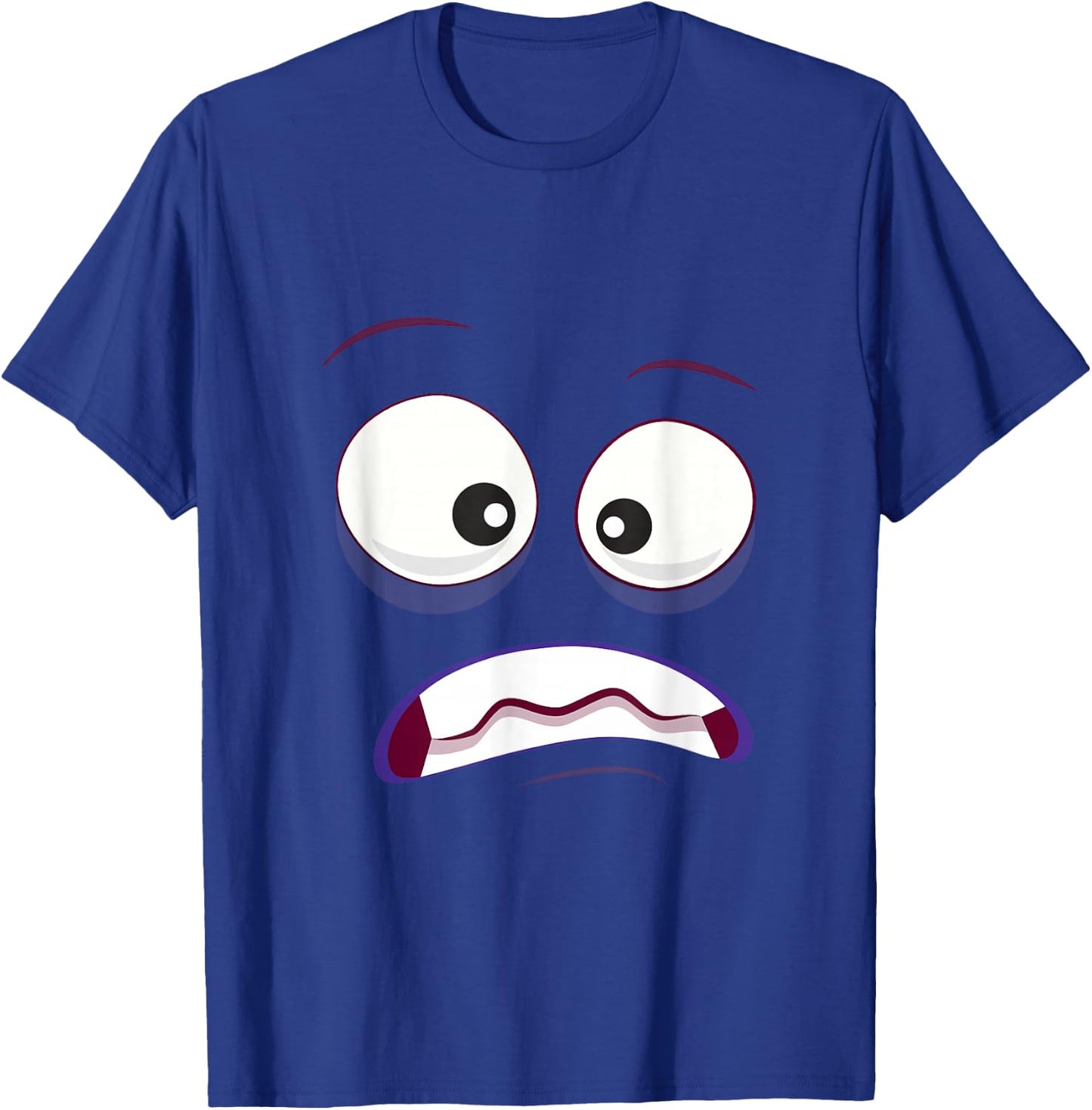 Cute Face Funny Ghost Surprised Monster Costume Halloween T-Shirt - T-Shirt | Royal