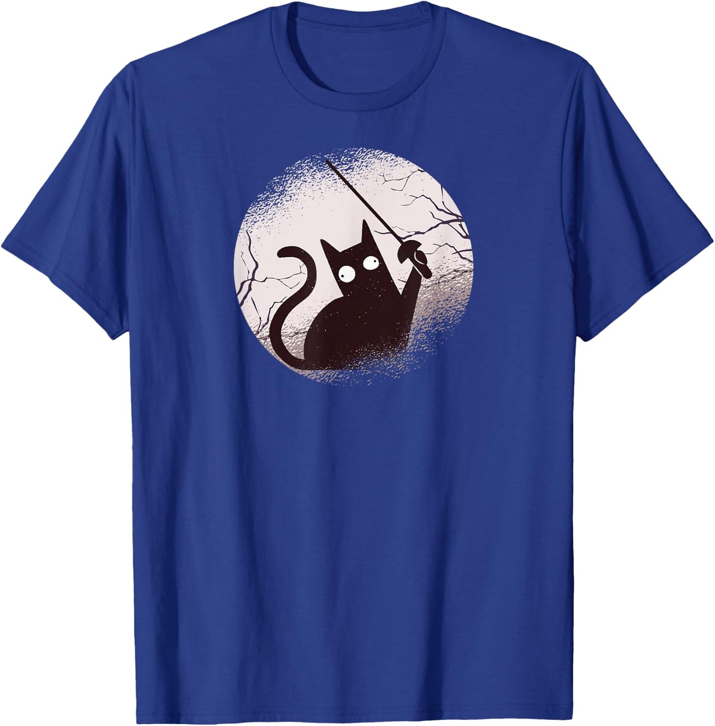 Fencing Game gamer fencer sport fencing Cat T-Shirt - T-Shirt | Royal