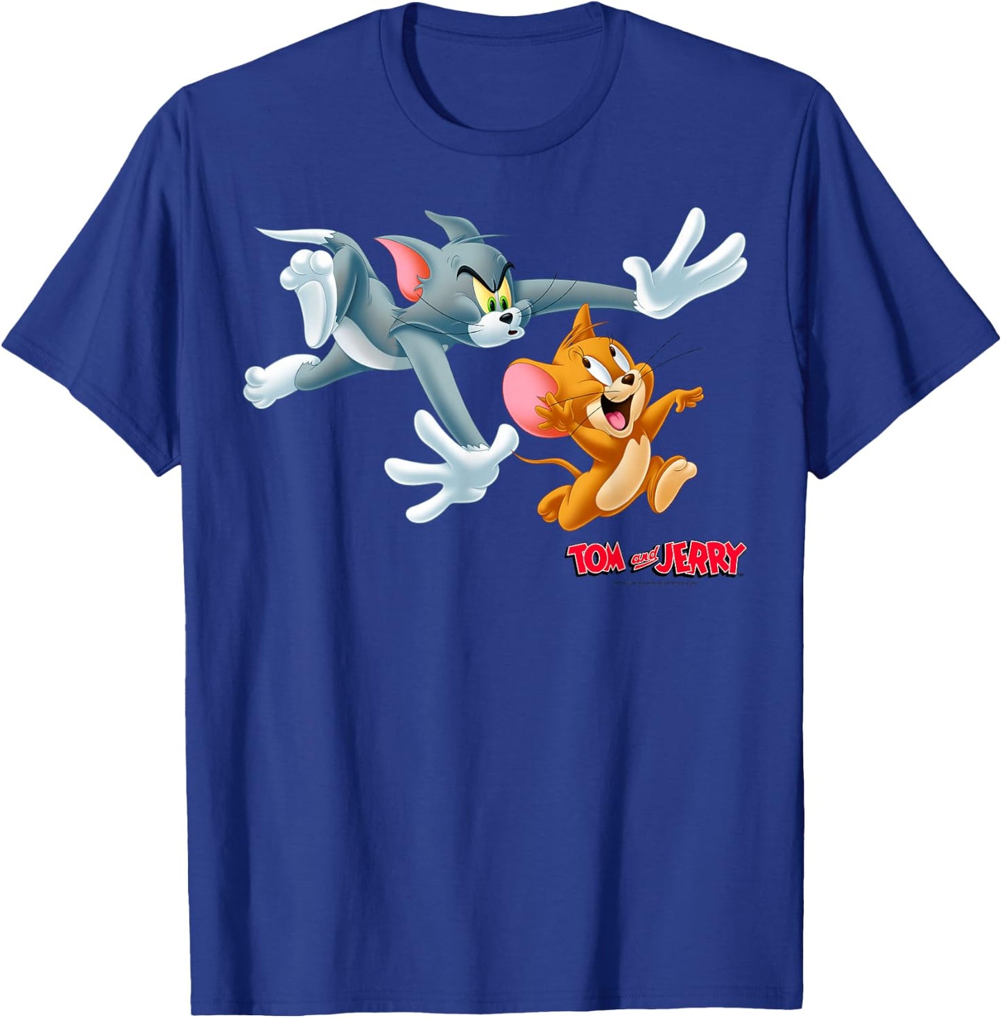 Tom and Jerry Classic Style Chase Portrait T-Shirt - T-Shirt | Royal