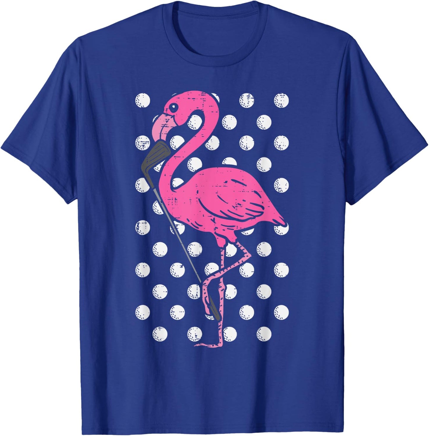 Flamingo Golf Cool Golfing Bird Animal Golfer Men Women T-Shirt - T-Shirt | Royal