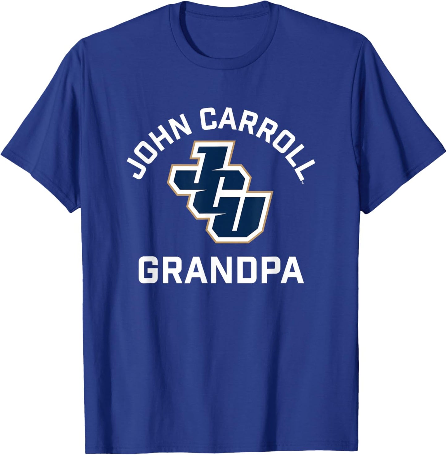 John Carroll University Blue Streaks Arched Grandpa T-Shirt - T-Shirt | Royal