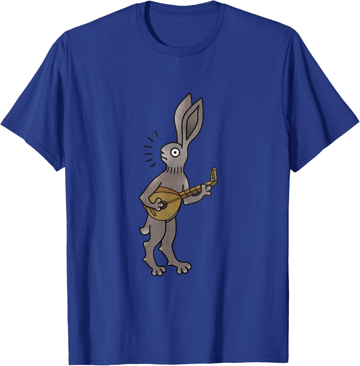 Troubadour rabbit with lute Medieval Marginalia MargiKnights T-Shirt - T-Shirt | Royal
