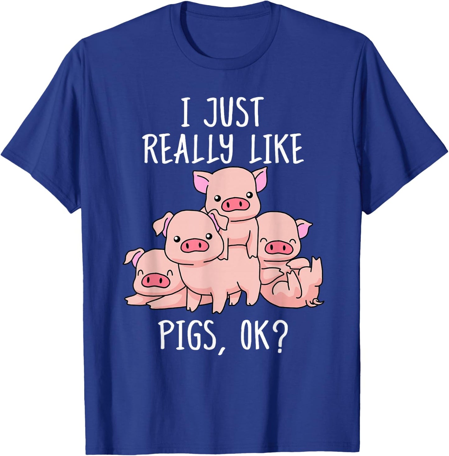 Love Pig Shirt Women Pig Gifts Pigs Men Cute Swine T-Shirt - T-Shirt | Royal