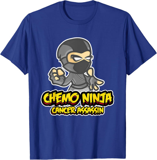 Pediatric Cancer Awareness Childhood Gifts Chemo Ninja T-Shirt - T-Shirt | Royal