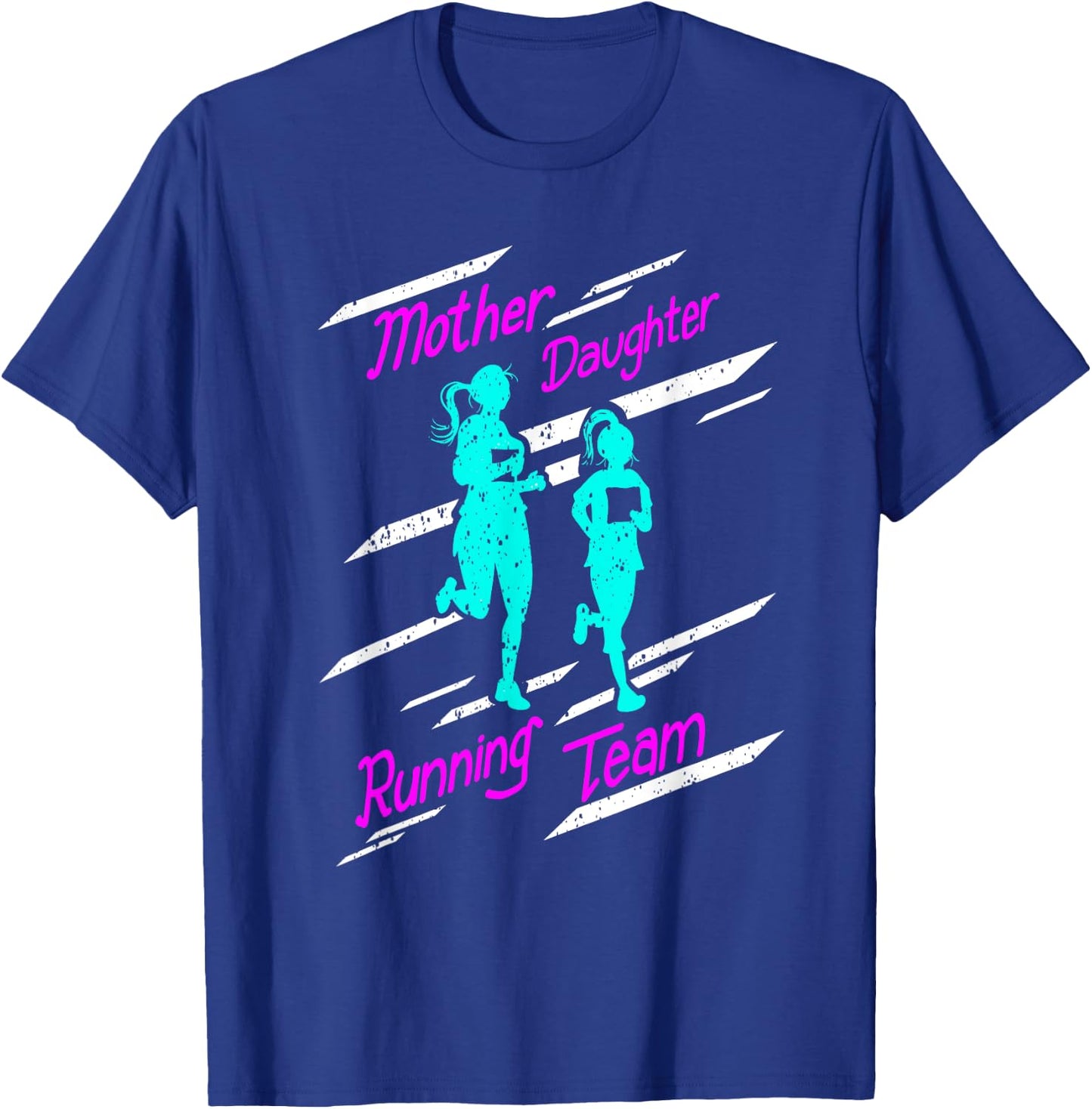 Cool Mother Daughter Running Team | Funny Runner Tandem Gift T-Shirt - T-Shirt | Royal