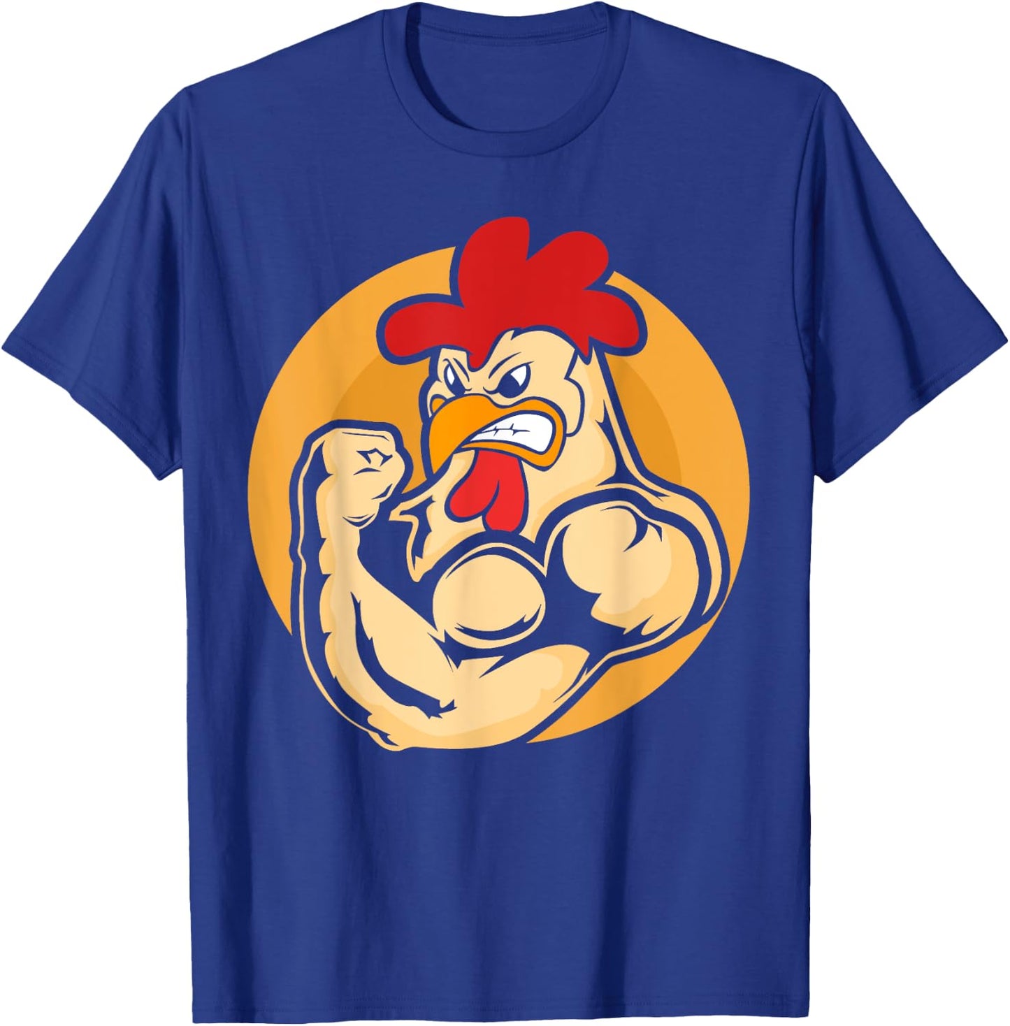 Strong Muscle Chicken Fitness Gym Chickens T-Shirt - T-Shirt | Royal