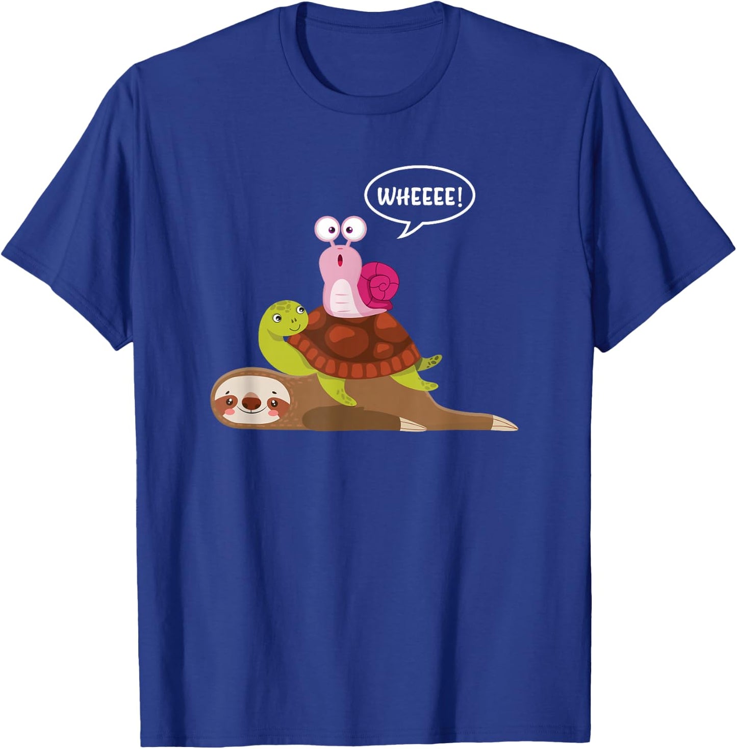 Lazy Animal Snail Turtle Sloth T-Shirt - T-Shirt | Royal