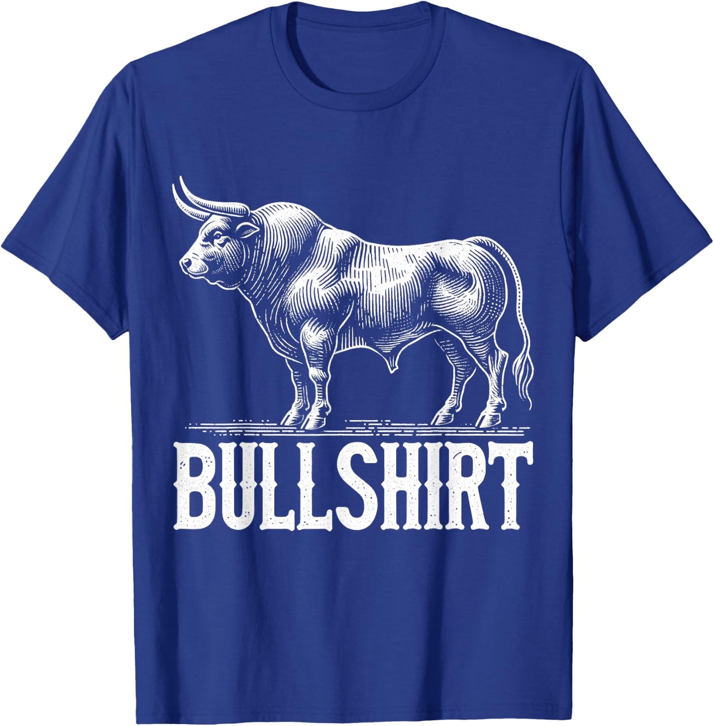 Funny Bull Shirt for Farmers - Western Cowboy Cattle Men T-Shirt - T-Shirt | Royal