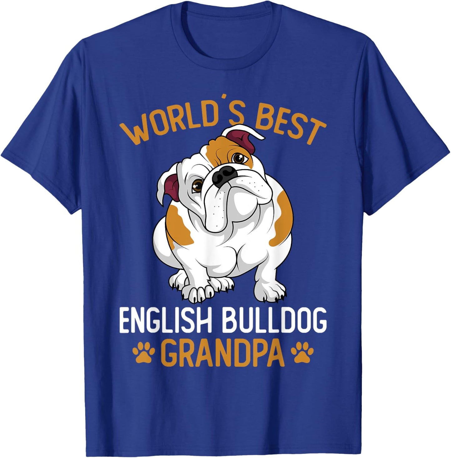 World´s Best English Bulldog Grandpa Dog Owner Funny Men T-Shirt - T-Shirt | Royal