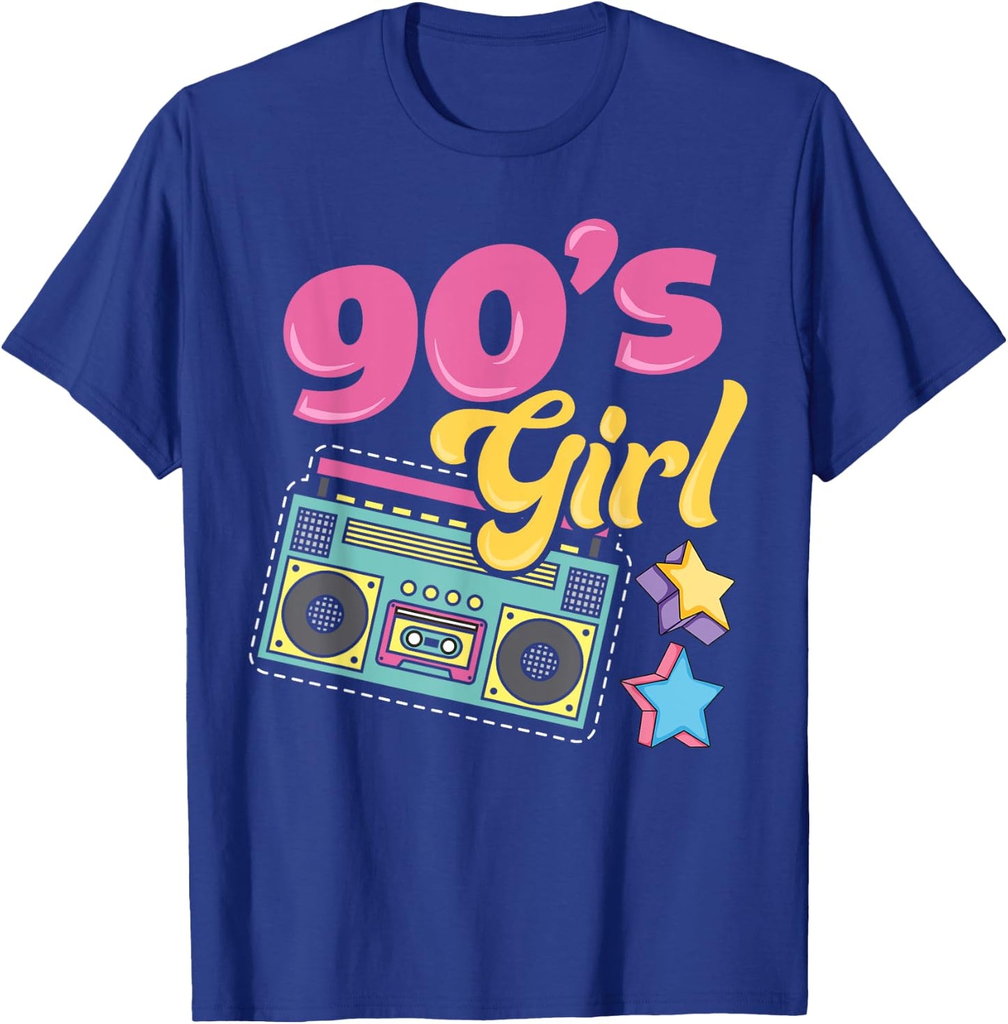90s Party 90's Girl Party Outfit Costume Vintage Retro T-Shirt - T-Shirt | Royal
