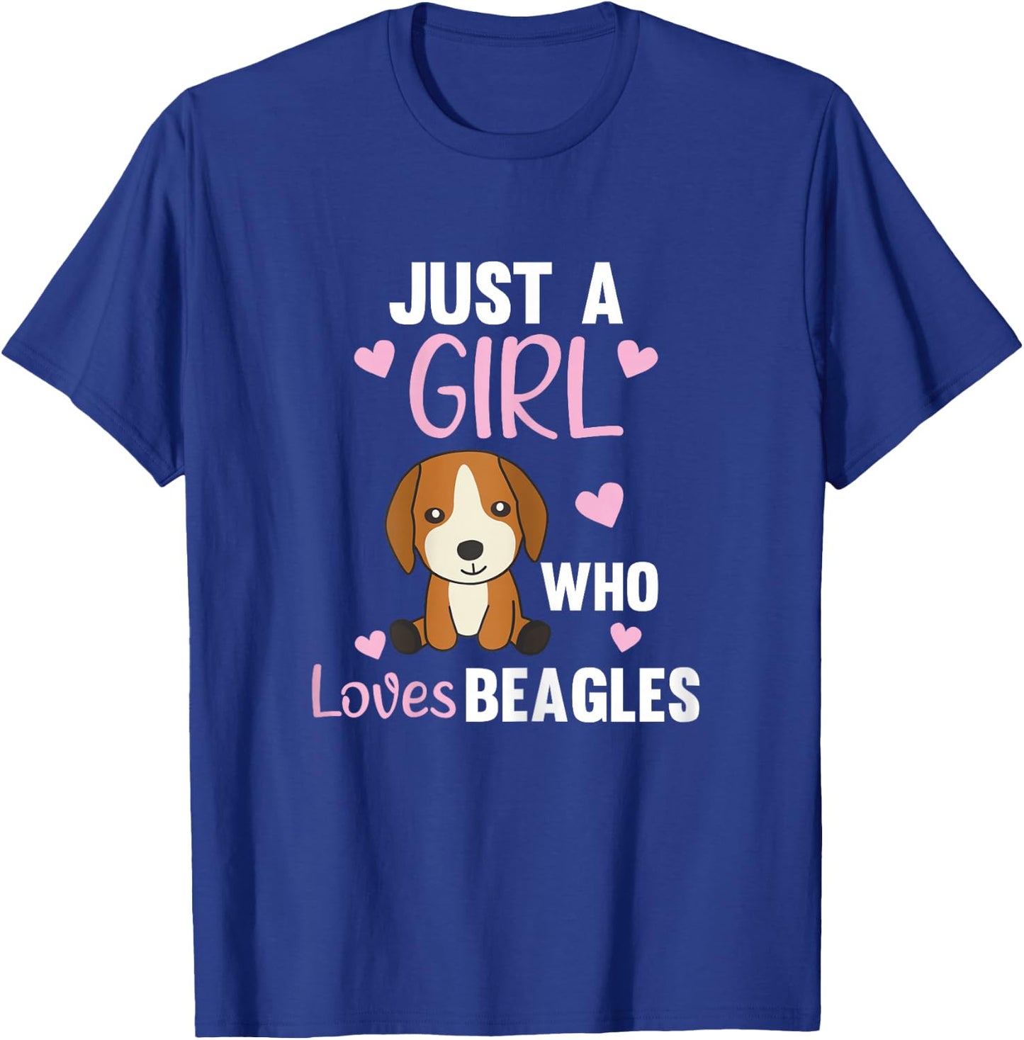 Just A Girl Who Loves Beagles Kawaii Dog Beagle For Girls T-Shirt - T-Shirt | Royal
