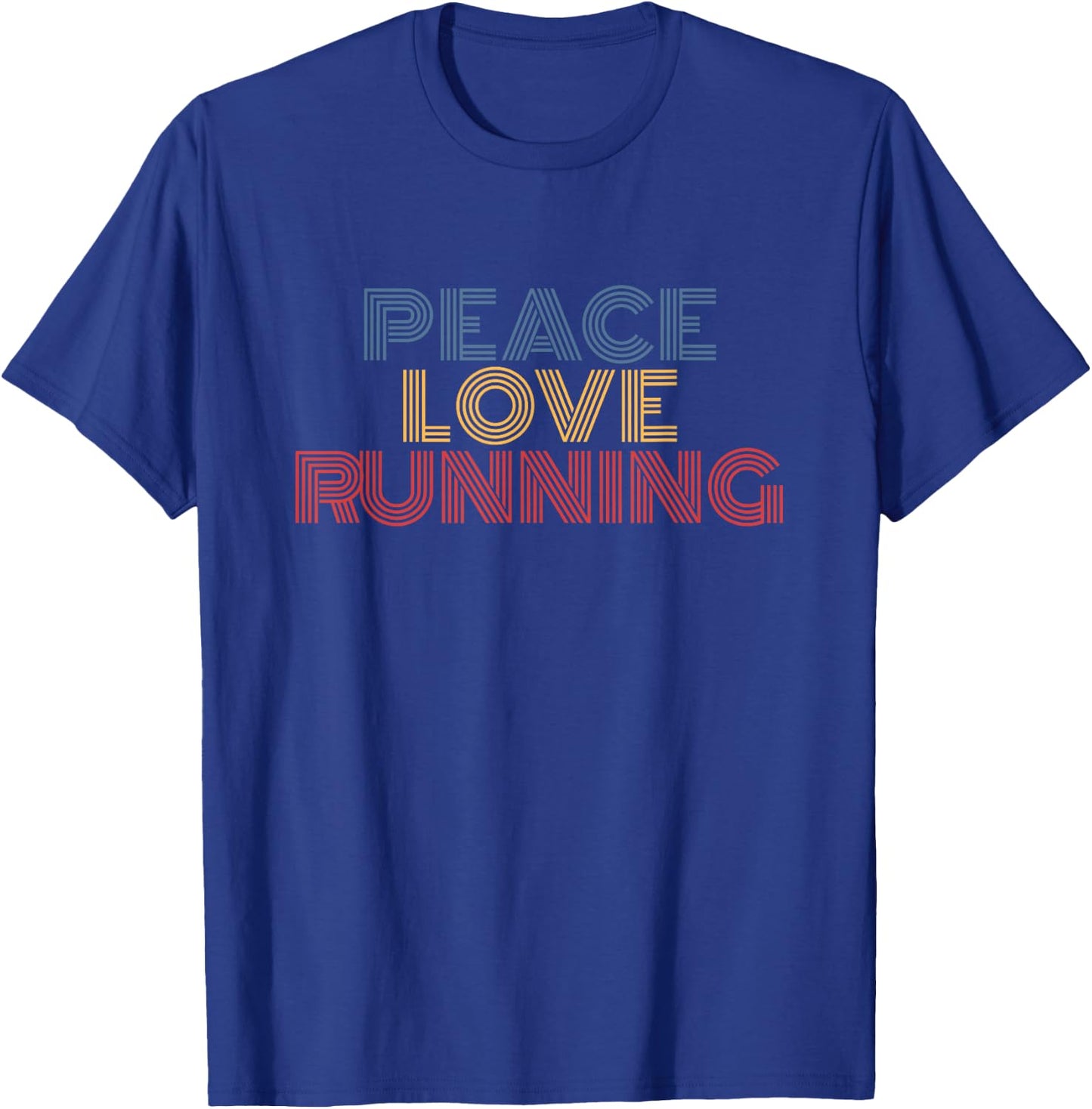 Peace Love Running T-Shirt - T-Shirt | Royal