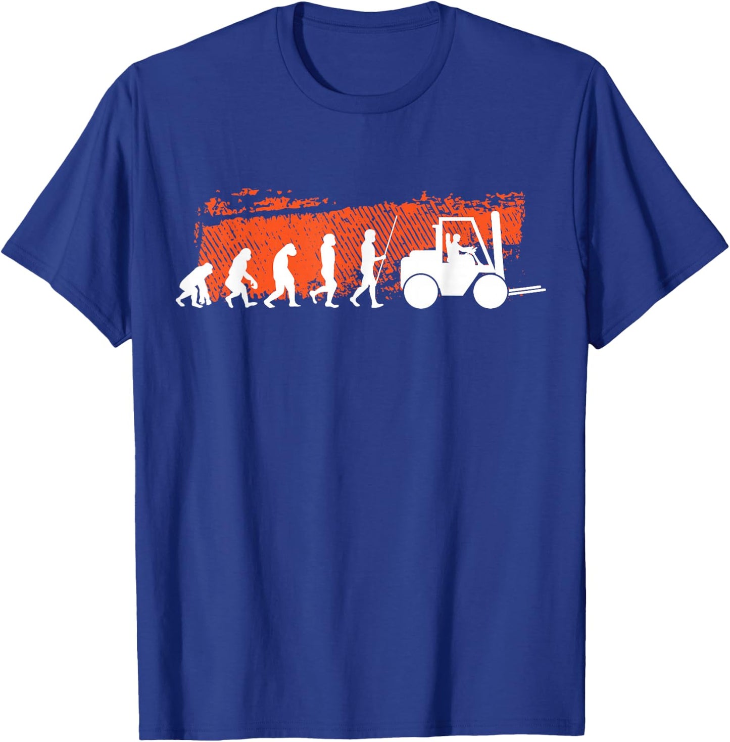 Evolution forklift | Forklift driver warehouse worker T-Shirt - T-Shirt | Royal