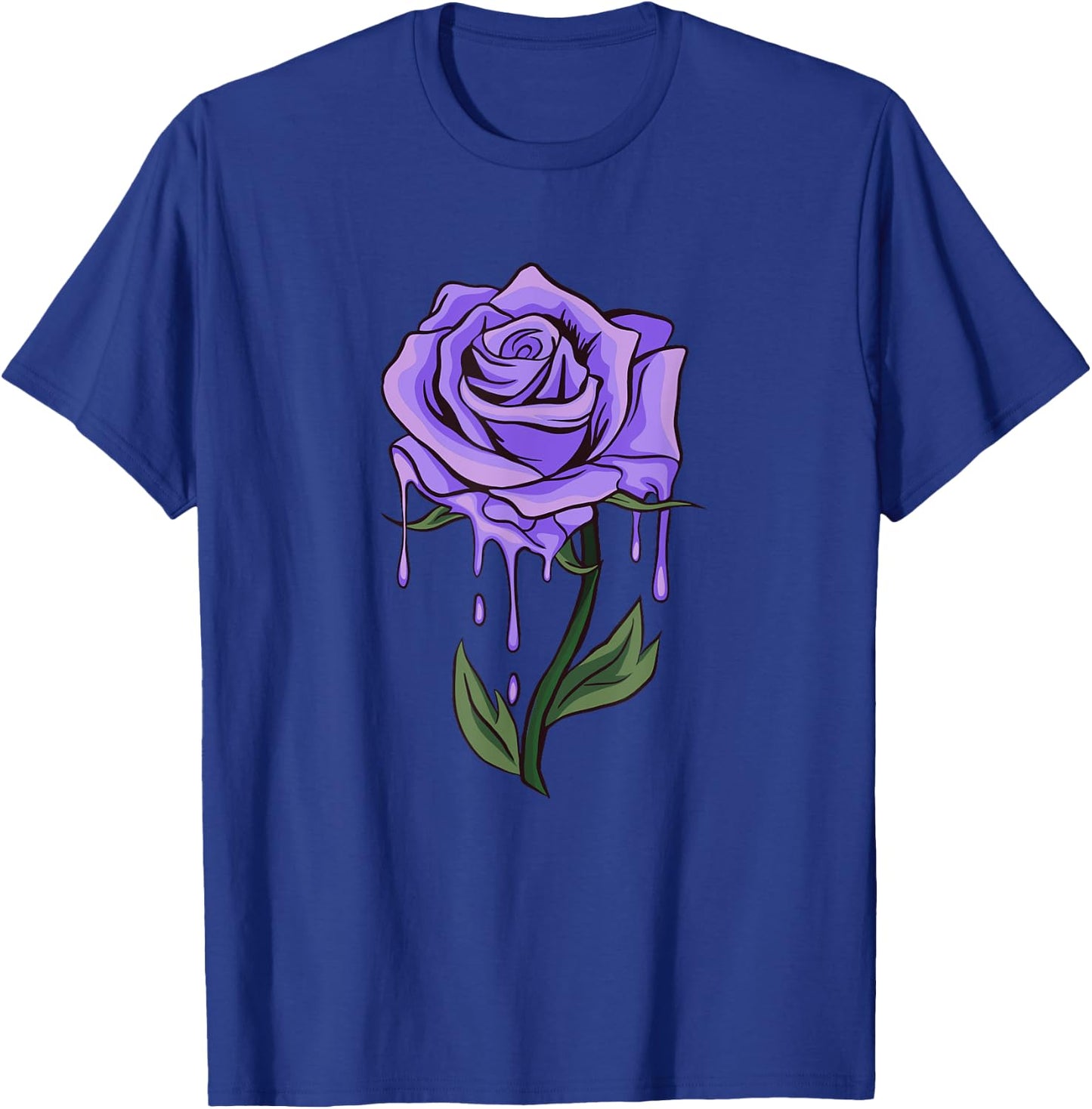 Purple Aesthetic Rose Soft Grunge Pastel Goth Punk Floral T-Shirt - T-Shirt | Royal