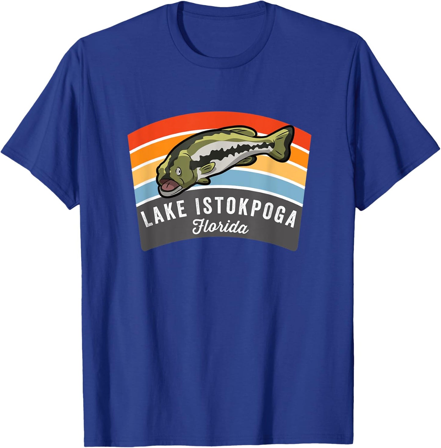Lake Istokpoga Florida Largemouth Bass Fishing T-Shirt - T-Shirt | Royal
