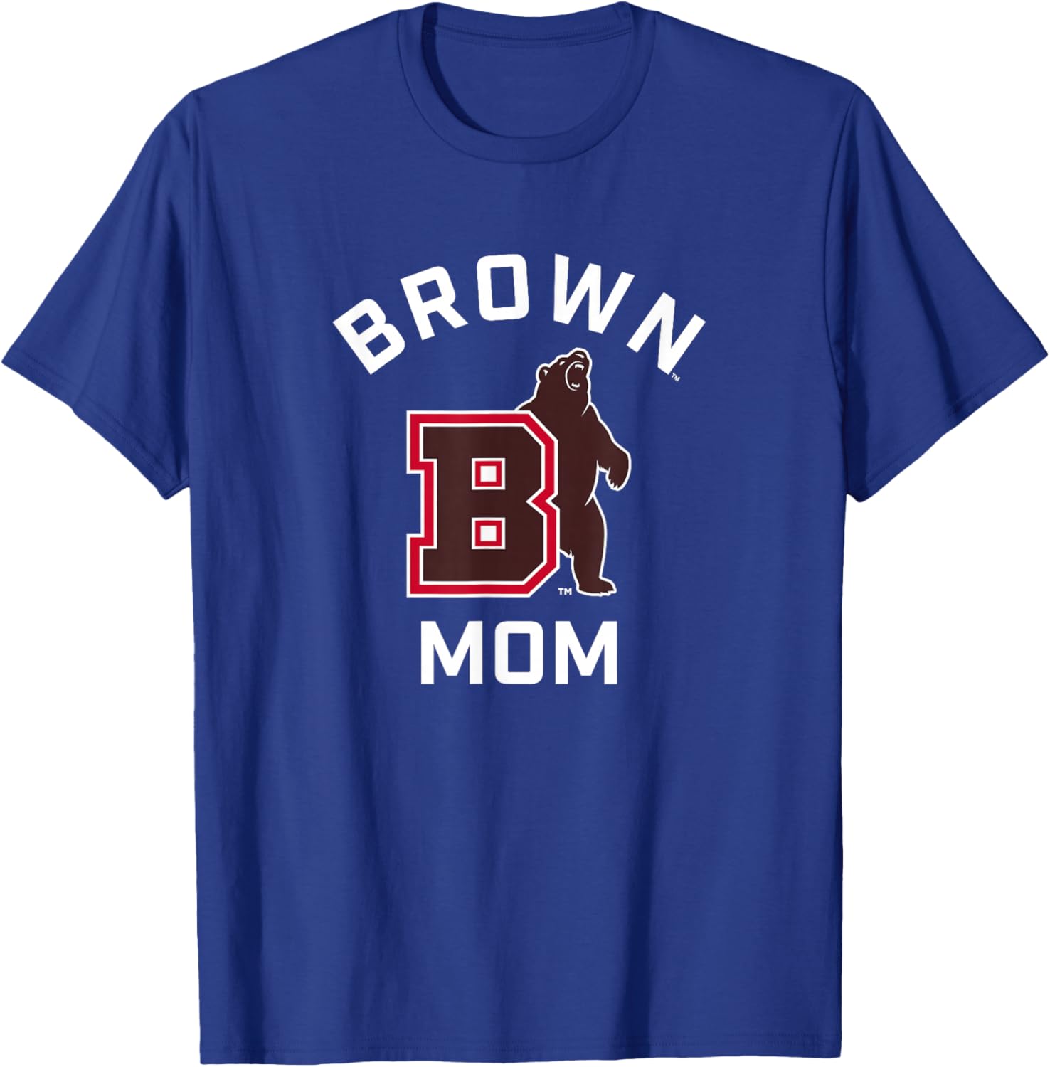 Brown University Bears Arched Mom T-Shirt - T-Shirt | Royal