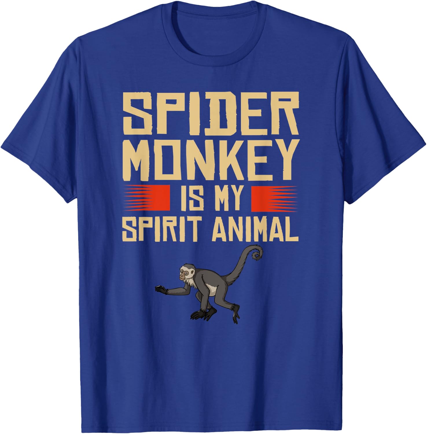 Spider Monkey Funny Cute Animal T-Shirt - T-Shirt | Royal