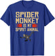 Spider Monkey Funny Cute Animal T-Shirt - T-Shirt | Royal