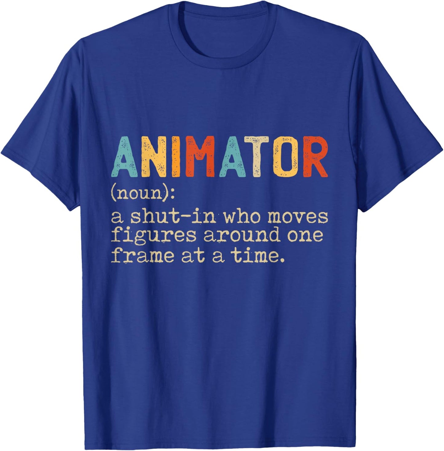 Animation Graphic Artist Gifts & Apparel Adult Black T-Shirt - T-Shirt | Royal
