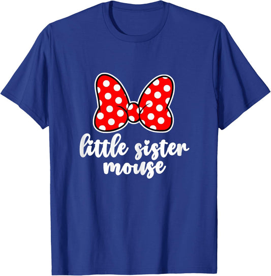 Kids Little Sister Mouse Bow Family Vacation -Youth, Toddler T-Shirt - T-Shirt | Royal