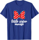 Kids Little Sister Mouse Bow Family Vacation -Youth, Toddler T-Shirt - T-Shirt | Royal
