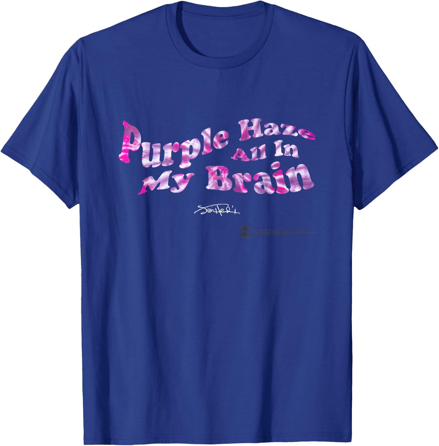 Jimi Hendrix Official Purple Haze Lyric T-Shirt - T-Shirt | Royal